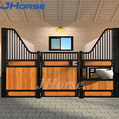 บานพับประตู 3D Design Horse Stall แผงกลางแจ้งแบบพกพา Horse Stall ด้านหน้าประตูกล่อง