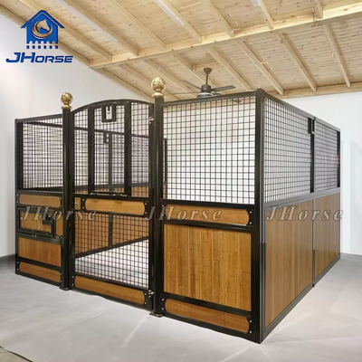 USA Standard Safety Heavy Duty Bamboo Steel Horse Stable Horse Stall แผ่นด้านหน้าของรถ